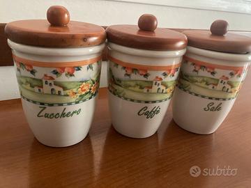 3 barattoli ceramica  MADREPERLE