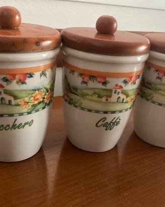 3 barattoli ceramica  MADREPERLE