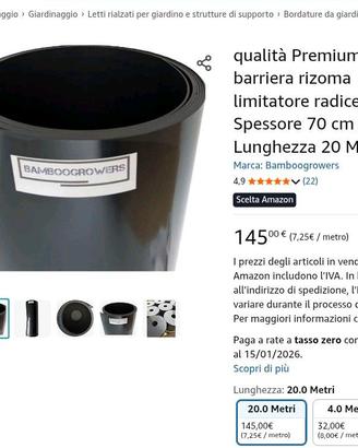 Barriera aiuole anti radice