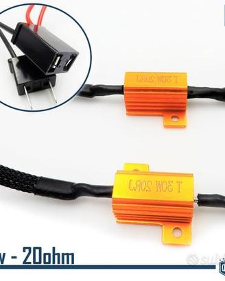 SPEGNI SPIA Errore RESISTENZE 30W-20OHM Lampade H7