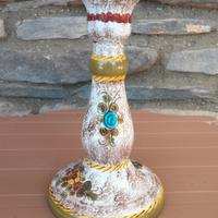 Deruta ceramica lampada candelabro porta candela