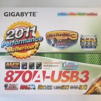 Scheda Madre Gigabyte NUOVA  870A-USB3 completa di