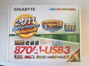 Scheda Madre Gigabyte NUOVA  870A-USB3 completa di