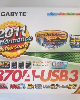 Scheda Madre Gigabyte NUOVA  870A-USB3 completa di