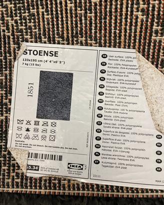 Tappeto IKEA STOENSE 133x195 cm - Grigio scuro
