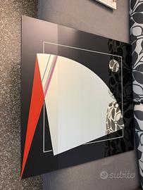 Specchio design vintage 70x70, stile Eugenio Carmi