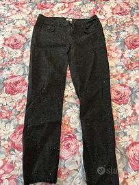 Rebelqueen by Liu Jo Pantaloni Neri con Strass