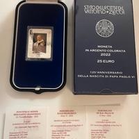 Moneta 25 € Argento Vaticano Papa Paolo VI 2022