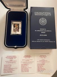 Moneta 25 € Argento Vaticano Papa Paolo VI 2022