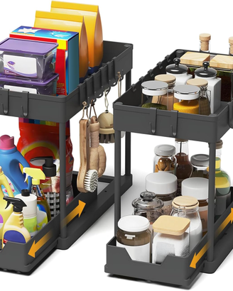 Meltrck 2 Pezzi Organizer Sottolavello Cucina 2