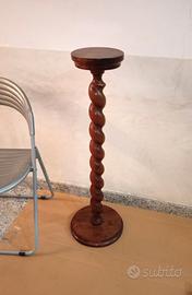Colonna angoliera portavasi in legno cm. 93,5