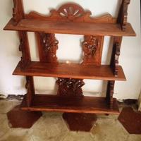 Piattaia e specchio in legno