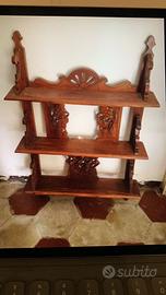 Piattaia e specchio in legno