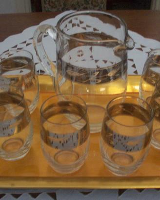 Caraffa con 6 bicchieri