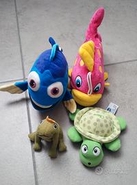 Lotto di 4 Peluche acquatici
