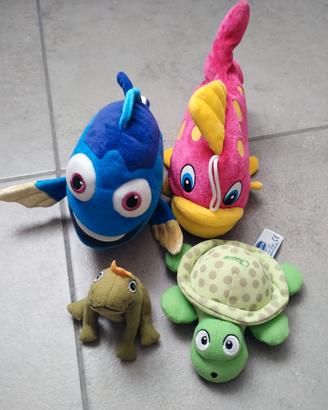 Lotto di 4 Peluche acquatici