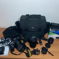 Nikon D7100 body+obiettivi e Kit completto. 6400sc