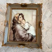 Quadro vetrato “madonna del bambino”