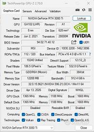 scheda video RTX 3080 TI MSI VENTUS