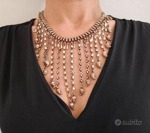Collana argento indiana con choker