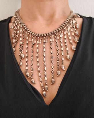 Collana argento indiana con choker