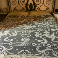 Coperta matrimoniale filet modano