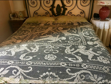 Coperta matrimoniale filet modano