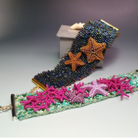 BRACCIALE ARTIGIANALE CON STELLA MARINA IN RILIEVO