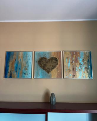 Trittico quadri in acrilico