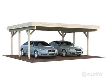 PERGOLA TETTOIA CARPORT 2 POSTI AUTO 600x510