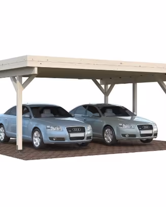 PERGOLA TETTOIA CARPORT 2 POSTI AUTO 600x510