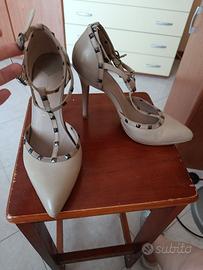 Scarpe décolleté donna tacco 11 in pelle misura 38