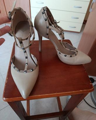 Scarpe décolleté donna tacco 11 in pelle misura 38