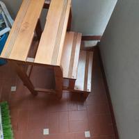 Scala in vero legno massello tipo Foppa Pedretti 