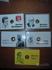 Minimonete dorate vari personaggi