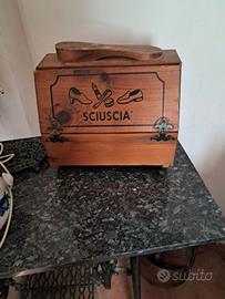 Scatola Cassetta Pulizia Scarpe Sciuscià Vintage