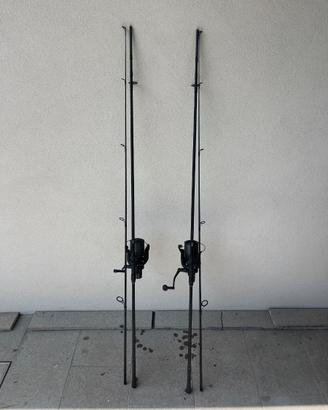 canne carpfishing + mulinelli