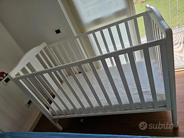 lettino Italbaby bianco con decorazione a orsetto