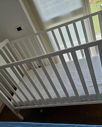 lettino Italbaby bianco con decorazione a orsetto