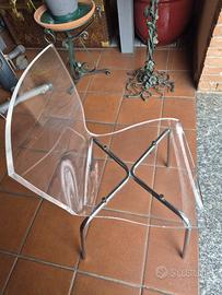 Set di tre sedie in plexiglas