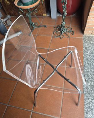 Set di tre sedie in plexiglas