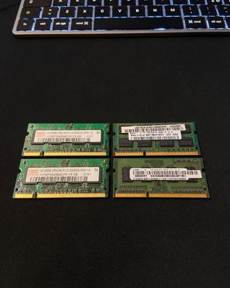 Lotto RAM Notebook DDR2 e DDR3 - Vari tagli