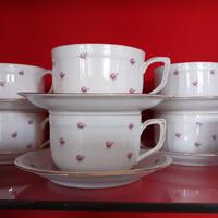 Set tazze con piattini in porcellana vintage