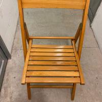 Sedie in legno pieghevoli color noce (2 o 4 pezzi)