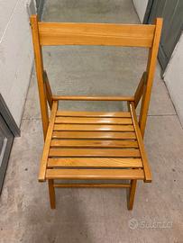 Sedie in legno pieghevoli color noce (2 o 4 pezzi)