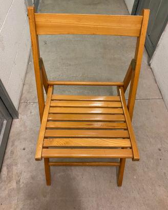 Sedie in legno pieghevoli color noce (2 o 4 pezzi)