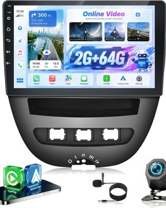 CarPlay Android Auto 2+64 GB Toyota Aygo 2004-2014