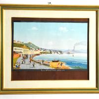 Dipinto gouache- Eruzione del vesuvio, certificato