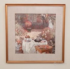 quadro completo di cornice dorata con 2 persone