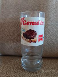 barattolo bicchiere vetro vintage Genuita Motta 70